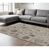 HomeRoots 8' X 10' Ivory Blue And Burnt Orange Floral Distressed Area Rug With Fringe - 2 of 3