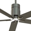 60" Minka Aire Modern Indoor Ceiling Fan with LED Light Remote Control Gray Iron Etched White Glass Shade for Living Room Kitchen - 3 of 4