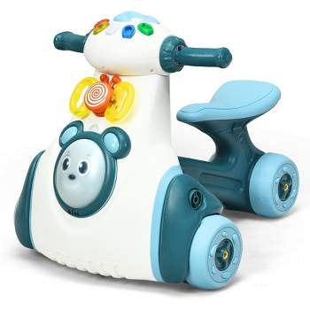 Costway Baby Balance Bike Musical Ride Toy w/ Sensing Function & Light Toddler Walker