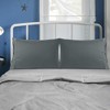 PiccoCasa Breathable Soft Embroidery Zipper Brushed Pillowcases 2 Pcs - 4 of 4