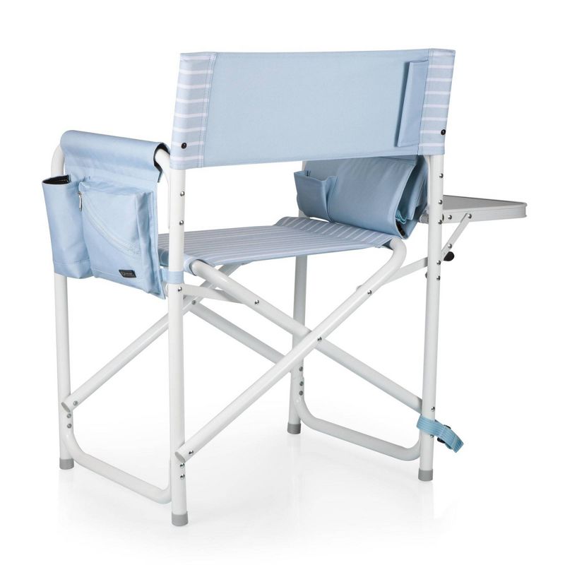Picnic Time Outdoor Directors Chair - Mod Denim Stripes, 6 of 20