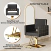 Karl Home Black Wide Seat Hair Stylist Salon Chair Heavy Duty Hydraulic - 2 of 4
