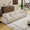 Corduroy Deep Seat Modular Straight Sectional Sofas with 4 Pillows and Removable Ottoman for Living Room, Bedroom, or Apartment - 2 of 4