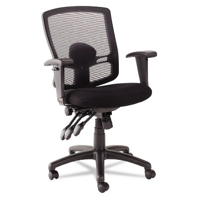 Alera Etros Series Petite Mid-Back Multifunction Mesh Chair Black ET4017