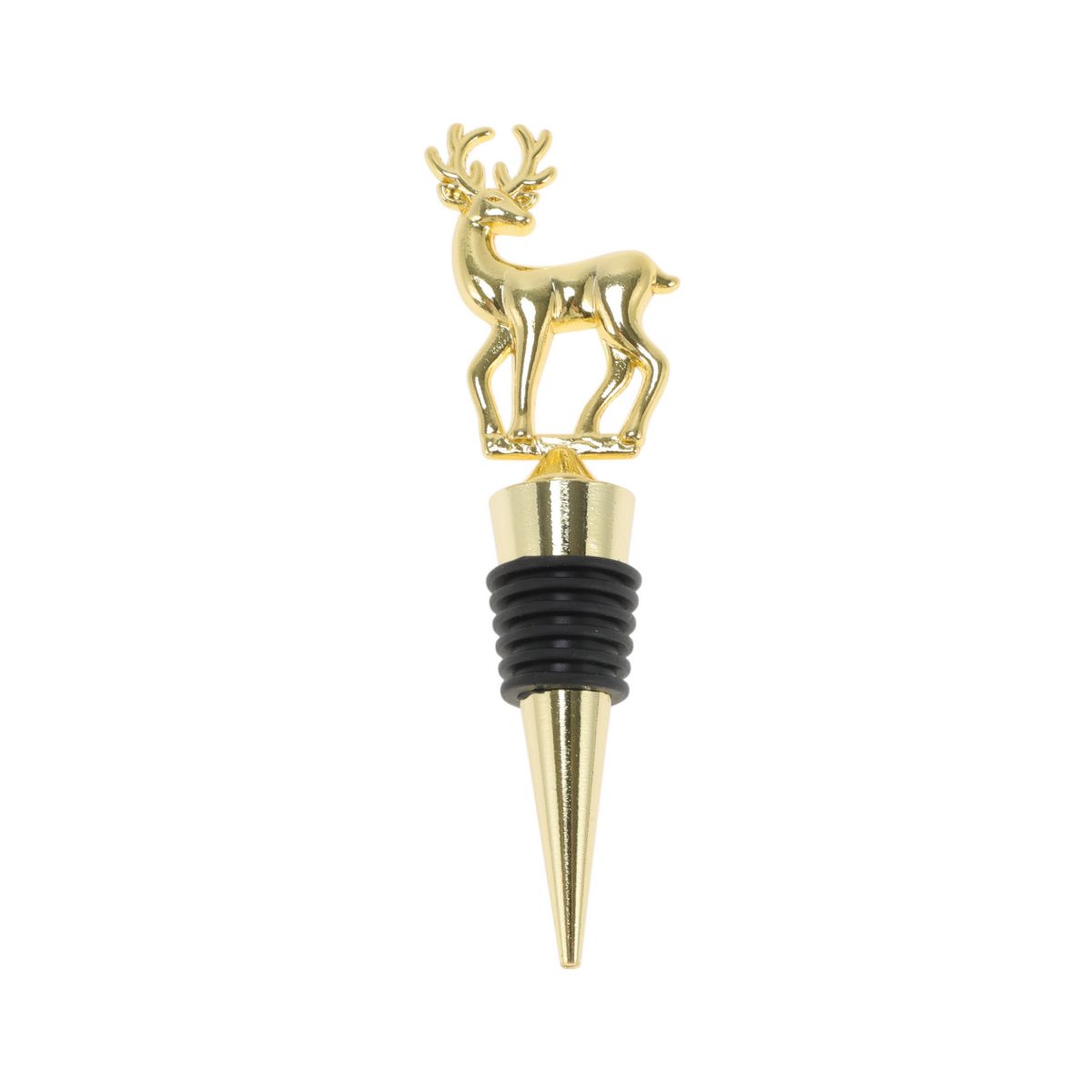 Unique Bargains Christmas Animal Bottle Stopper Zinc Alloy Aluminum Alloy TPR 4.49"x1.38"x0.79" 1 Pc