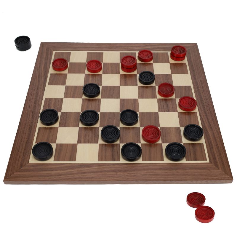 WE Games Old School Red and Black Wooden Checkers Set -11.75 in., 1 of 7