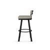 Amisco Travis Upholstered Counter Height Barstool Greige/Black: Faux Leather, Steel Frame, 300lb Capacity - 4 of 4