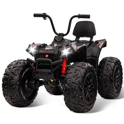 Meiyiu 24V Kids ATV, Two Seater Ride on Car Electric Vehicle, 4x100W Powerful Engine, 7AHx2 Large Battery, Accelerator Handle, LED Light & Music