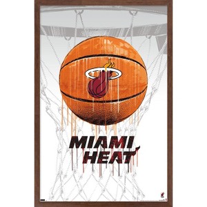 Trends International NBA Miami Heat - Drip Basketball 21 Framed Wall Poster Prints - 1 of 4