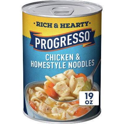 Progresso Rich & Hearty Chicken & Homestyle Noodle Soup - 19oz : Target