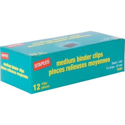 Staples Small Binder Clips 32002-24 Boxes Total Of 288 Clips 2 Packs Of 12 