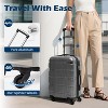 Paaaawaters Luggage Expandable(only 28") Suitcase PC+ABS Spinner Built-In TSA lock 20in 24in 28in Carry on - 4 of 4