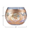 Storied Home Hand-Painted Cut Glass Tealight/Votive Holder with Snowflakes Design, Iridescent and Gold Finish - 2 of 2