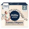 Millie Moon 96 Count/Size 2 Luxury Disposable Diapers + 108 Count/Size 1 Luxury Disposable Diapers + 648 Count Sensitive Baby Wipes - 3 of 4
