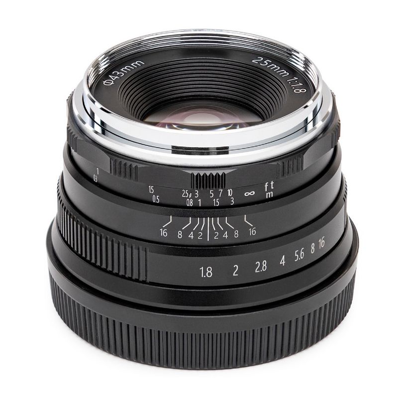Koah Artisans Series 25mm f/1.8 Manual Focus Lens for Micro Four Thirds (Black), 2 of 4