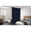 Legacy Decor Blackout Room Divider Panel Privacy Partition Heavyweight Premium Fabric Thermal Insulated Grommet Top - 2 of 4