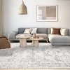 Distressed Boho Washable Indoor Soft Low Pile Non-Shedding Vintage Aesthetic Anti-Slip Rug, Nursery - 2 of 4