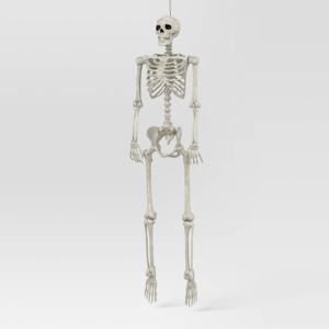 15.5" Poseable Bone Skeleton Halloween Decorative Prop Off-White - Hyde and EEK! Boutique™ - 1 of 3