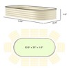 Aghana Digitals 2PCS Cream White Galvanized Steel Raised Garden Beds with Metal Stakes, Open-Bottom - 2 of 4