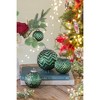 NAYSAYE Party Decoration and Accessories Glass Christmas Ball Ornaments Set of 6 for Christmas Tree Decors, Green, 3.9"*3.9"*0.25" - 3 of 4
