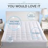 Queen Mattress Pad Cover with Cooling Topper and Down Alternative Fill, White - 3 of 4
