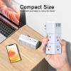 Itopfox USB Multi Plug Outlet Extender with Surge Protector, Rotating Plug, 6 AC Outlets & 3 USB Ports, 3-Sided Swivel Power Strip for Adults - 3 of 4