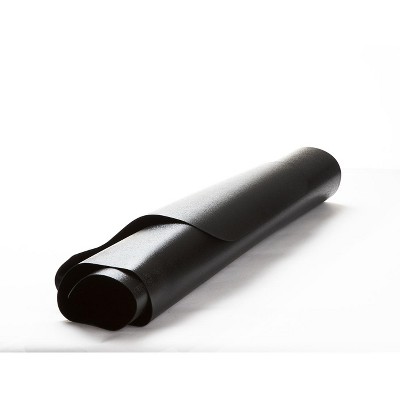 Black Scratch-Resistant Polypropylene Office Chair Mat for Hard Floors