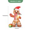 8 Ft Christmas Inflatables Outdoor Decoration, Light Up Inflatable Gingerbread Man with Candy Cranes and Gift Box, Christmas Blow Up Yard Decorations - 2 of 4