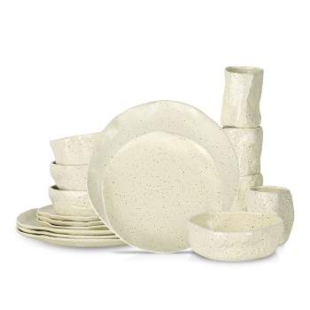 Stone by Mercer Project Atik 16-Piece Dinnerware Set Stoneware, Service for 4
