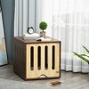 PawHut Furniture Style Dog Crate End Table with Soft Cushion, Removable Door Panel, Safety Lock, Indoor Use, for Small & Medium Dogs, Brown - 2 of 4