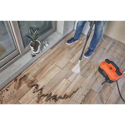 Black and Orange Electric Cold Water Pressure Washer with Rubber Hose