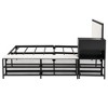 Okak Full Bed Frame with Two-Tier Storage Shelves, Metal Full-size Bed, Wooden Storage Cabinet for Bedroom, Living Room - 4 of 4