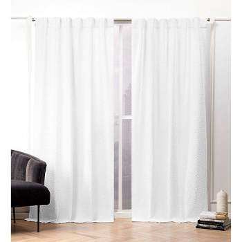 Set of 2 Nicole Miller Textured Matelasse Hidden Tab Top Curtain Panels - Nicole Miller