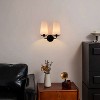 Claxy Black 2-Light Wall Sconce Industrial Wall Lamp Fabric Shade - 3 of 4