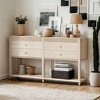 Hommoo 63" Long Console Table with Drawers & Lower Shelf, Narrow Sofa Table for Entryway - 2 of 4