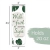 Walk By Faith Not By Sight 2 Corinthians 5:7 Green Monstera Leaf 20 ounce Stainless Steel Travel Tumbler with Lid For Your On The Go Beverages - 2 of 4