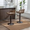 VYNXARIA Modern Swivel Bar Stools Set of 2 Adjustable Counter Height Chairs with Footrest for Kitchen, Dining Room,Beige - 2 of 4