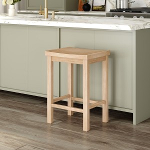 Now Furniture 24" Counter Stool, Wooden Backless Bar Height Kitchen Stool - 1 of 4