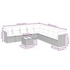 vidaXL Garden Sofa Set Black, Cream White - Gray With Table - 3 of 4