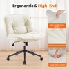ALEXOUN Criss Cross Home Office Chair,Wide Seat,PU Leather Swivel Height Adjustable Comfy Computer Task Seat,for Home,Office - 4 of 4