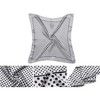 Elerevyo Women's Satin Square Neck Scarves Head Neckerchief Hair Wrap 2Pcs 19.6"x19.6" - 2 of 4