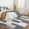 Indoor Modern Geometric Patchworked Area Rugs for Bedroom Living Room, Washable Non Slip Contemporary Carpet for Home Office - 4 of 4