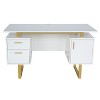 PAGED Functional Gaming Desk Stylish Office Desk with Two-Tier Side Open Shelf, Computer Desk for Study, Living Room - 2 of 4