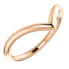 Pompeii3 Curved V Shape Solid Contour Guard Wedding Band in 14k White Yellow or Rose Gold - 2 of 4