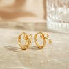 Cubic Zirconia Huggie Earrings 14k Gold Plated Tiny Earrings Small Huggie Hoop Earrings Simple Lightweight Hoops Gift for Women - 4 of 4