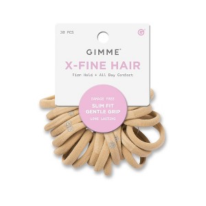 Gimme Beauty Slim Fit Extra Fine Hair Tie Bands - 20ct - 1 of 4