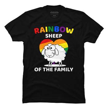 Design By Humans Rainbow Sheep of The Family Pride By T-Shirt