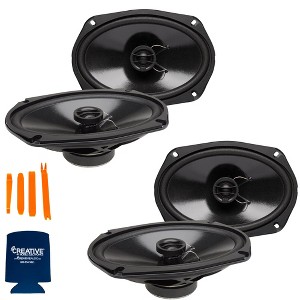 PowerBass Two Pairs of S-6902T 6X9" OEM Shallow Mount Replacement Coaxial Speakers - 1 of 4