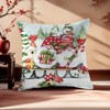 Lomsoe 4pcs Christmas gnome pattern home decoration cushion,zipper closure - perfect for living room and bedroom decoration,(pillow core not included) - 4 of 4