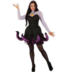 HalloweenCostumes.com Women's Premium Ursula Costume, Disney The Little Mermaid Ursula Dress with Plush Tentacles and Shell Necklace - 1 of 4